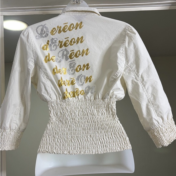 Deréon Cream Button-Down Top - Picture 3 of 6